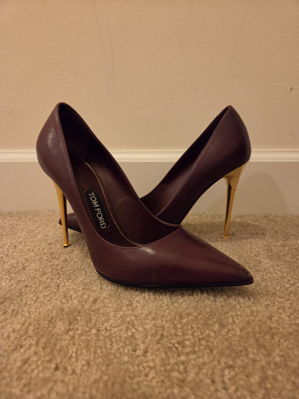 Tom Ford heel Burgandy 39